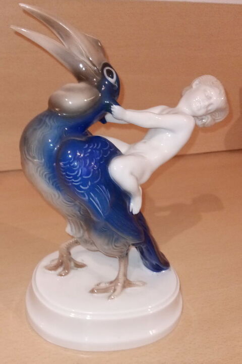 figurine porcelaine oiseau et angelot, Rosenthal 430 Zillisheim (68)
