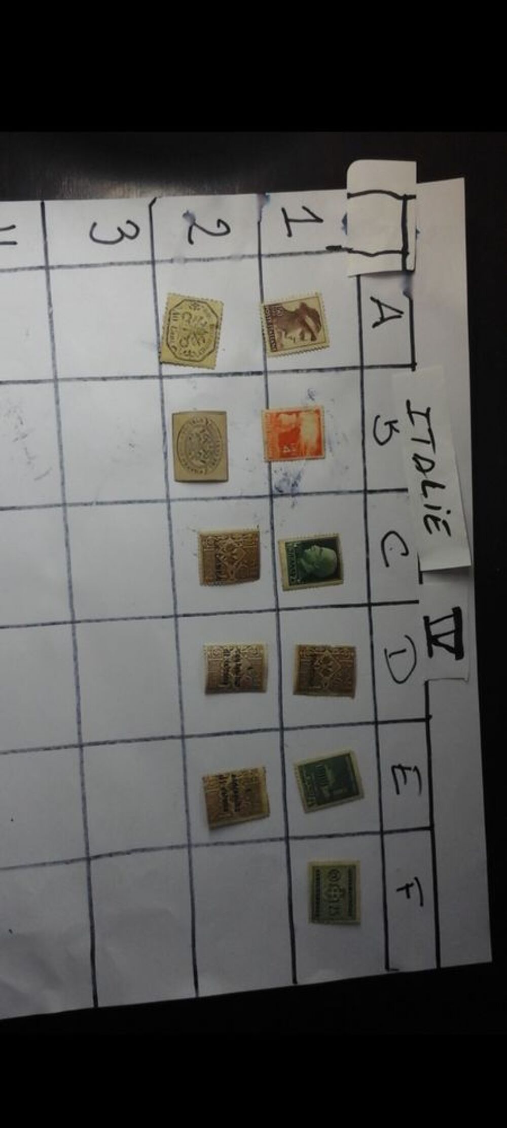 d'anciens timbres 