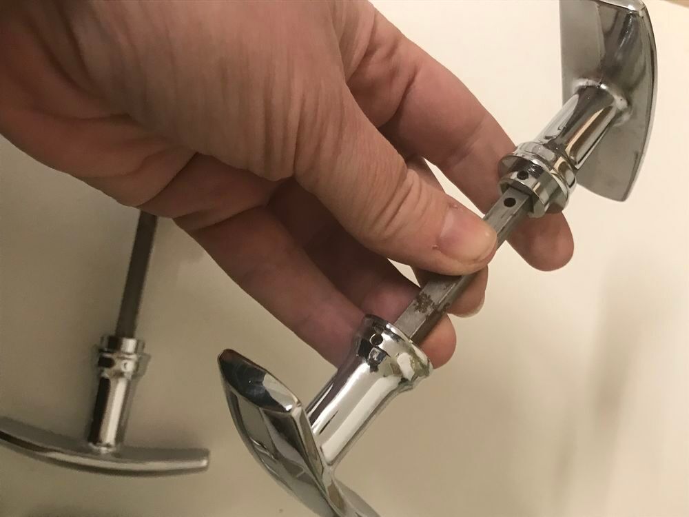 Bouton double serrure inox Bricolage