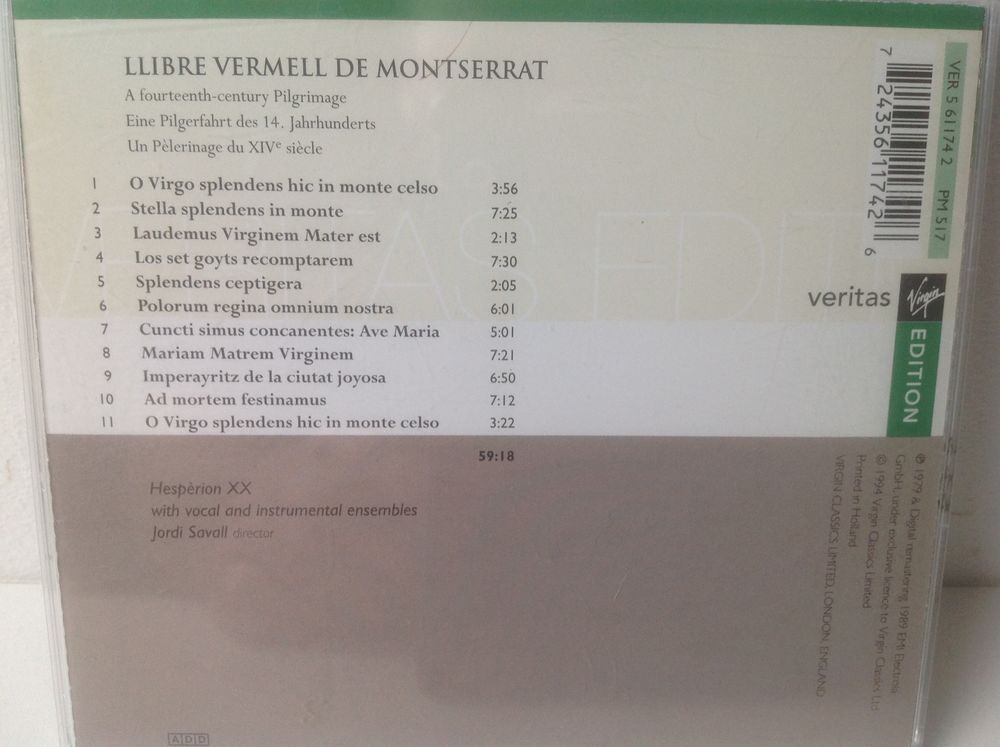 HESP&Egrave;RION XX JORDI SAVALL LLIBRE VERMELL Envoi Possible
CD et vinyles