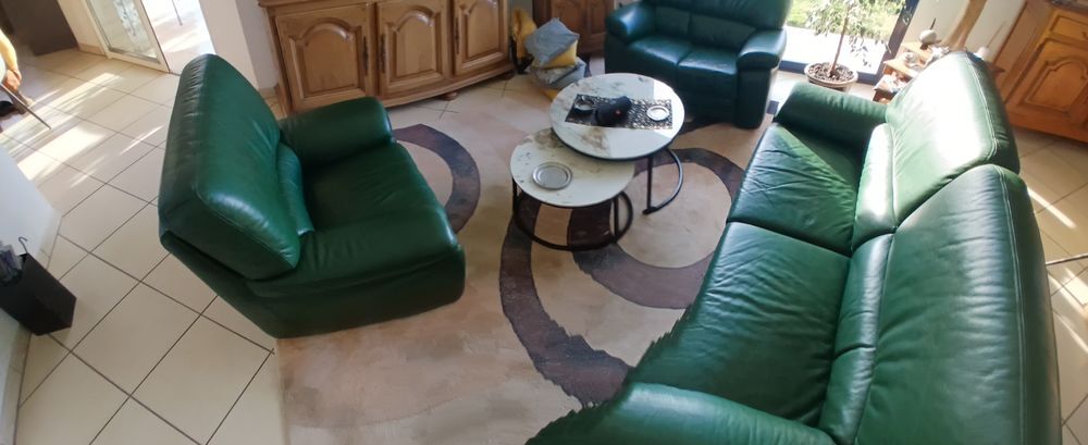 Ensemble salon cuir de buffle ? 3 pi&egrave;ces Meubles