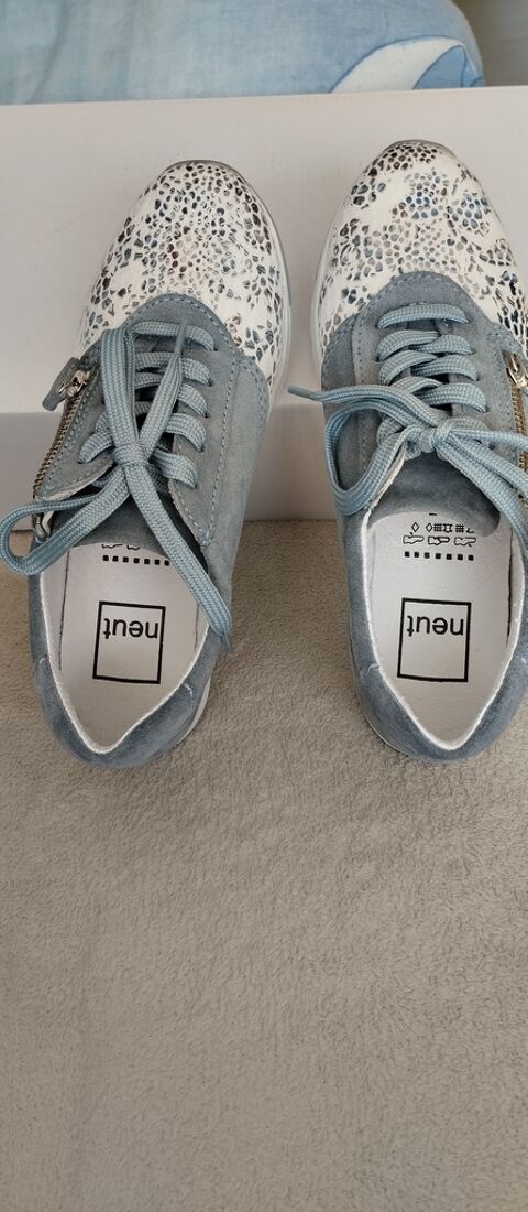 Chaussures Femme � Motif Animalier Bleu et Blanc 10 Alairac (11)