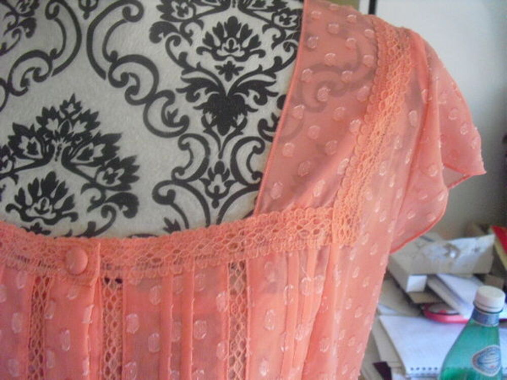 robe doubl&eacute;e NEUVE plum&eacute;tis goutte d'eau PECHE Vêtements