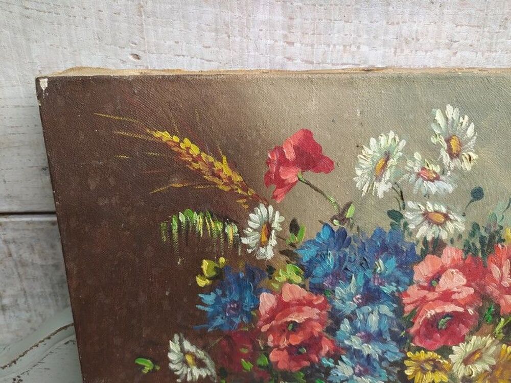 Tableau Bouquet de fleurs Printani&egrave;res Sign&eacute; Louis Andrey
