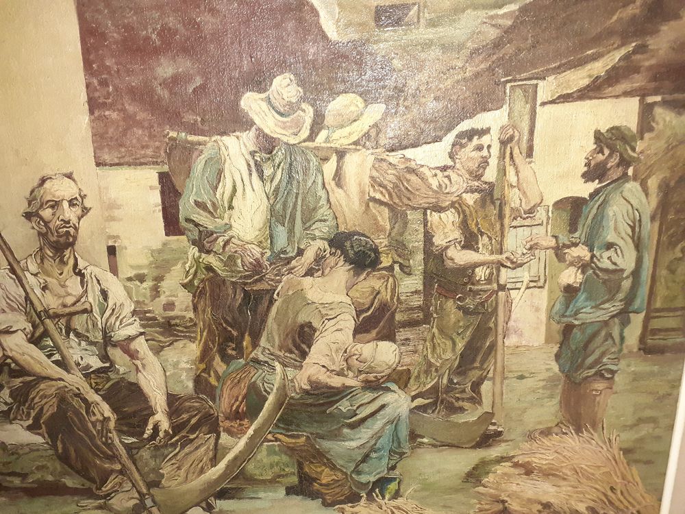 peinture ancienne sur toile Décoration