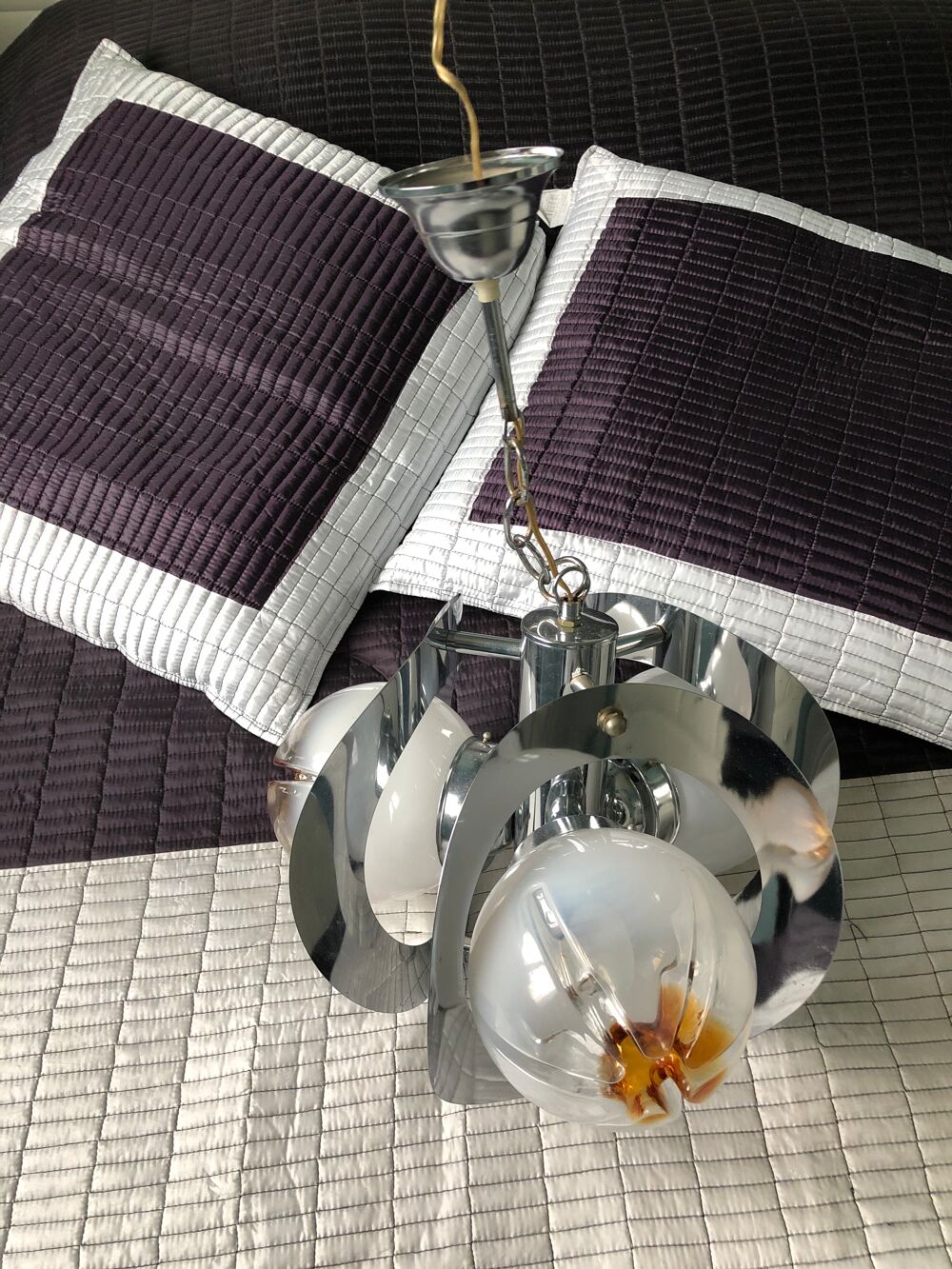 Lustre / lampe &agrave; suspendre, vintage/luminaire -Verre Murano Décoration
