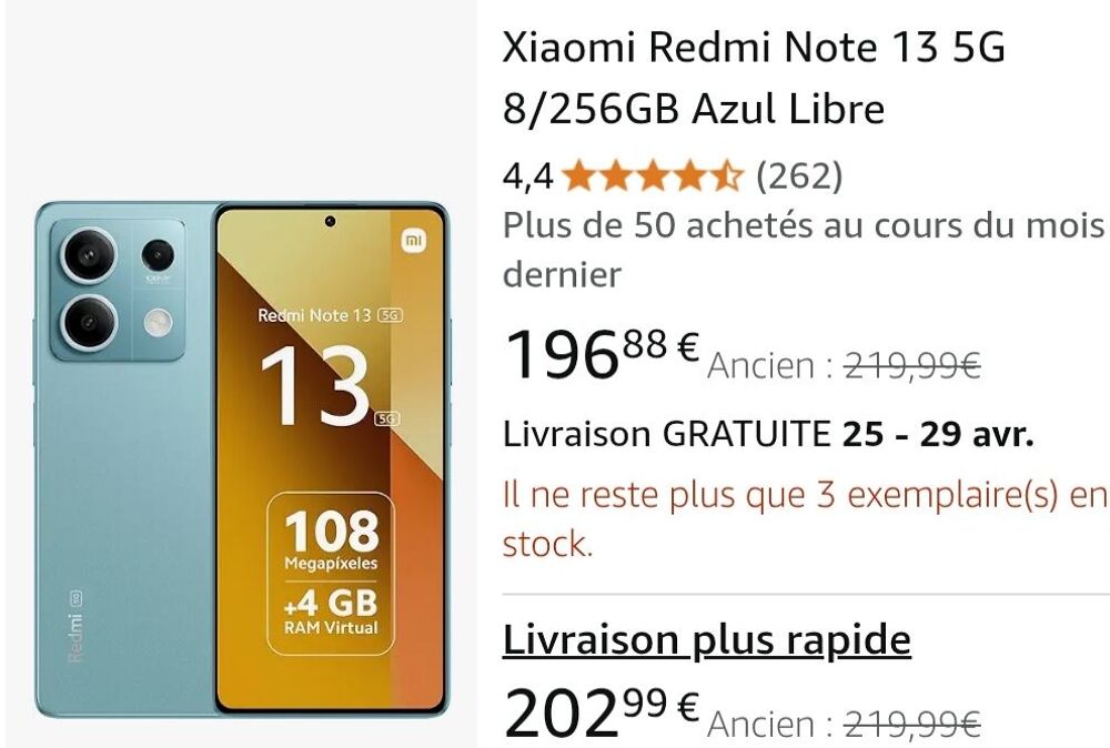 T&eacute;l&eacute;phone portable Xiaomi Redmi 5g 256/8
Tlphones et tablettes