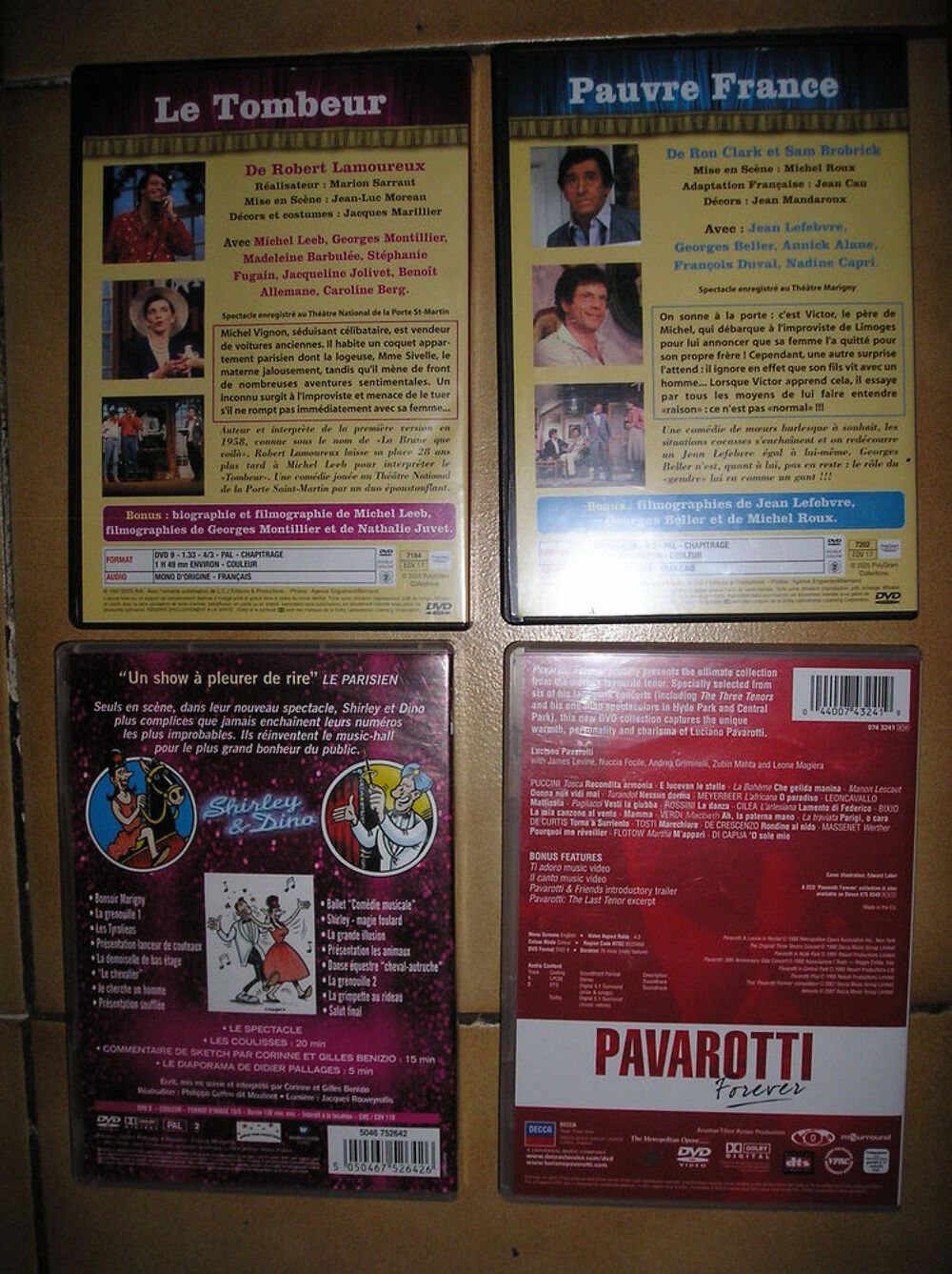Lot de 4 DVD originaux
DVD et blu-ray