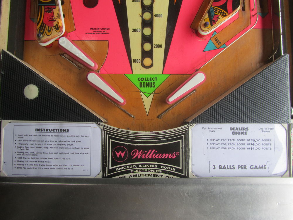 Flipper &eacute;lectrom&eacute;canique Dealers choice Jeux / jouets