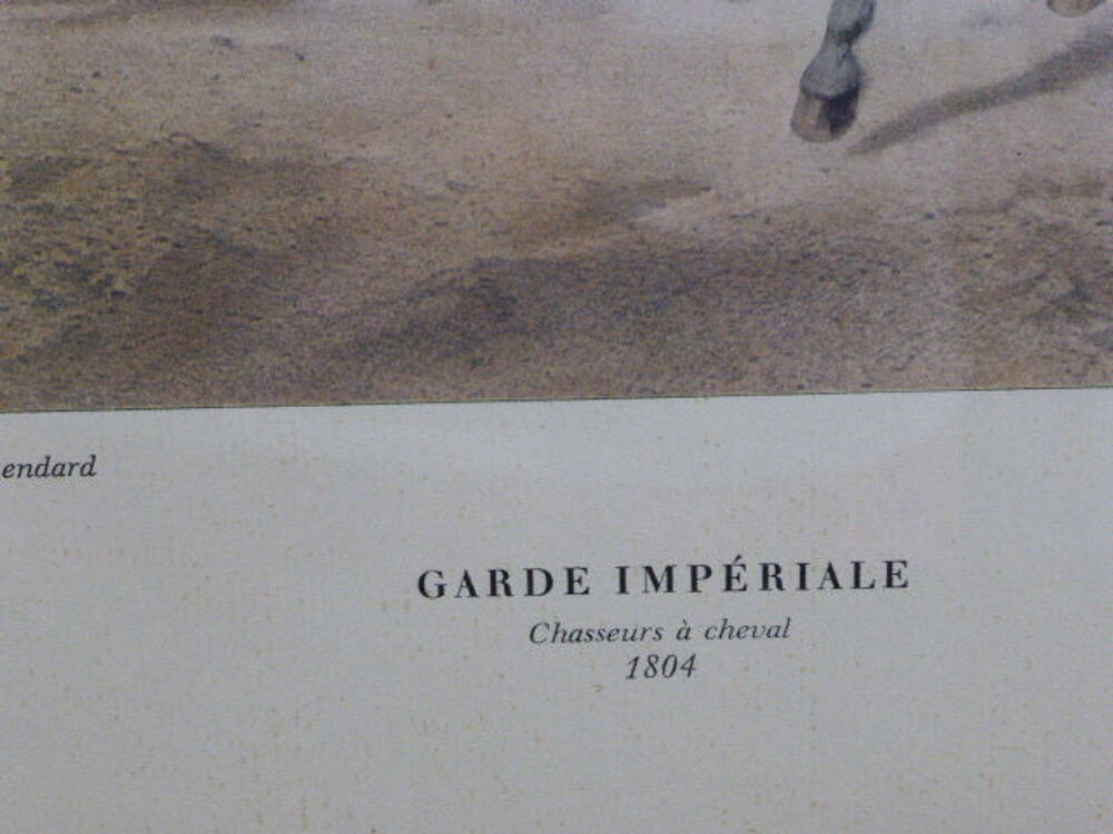 Cadre garde imp&eacute;riale chasseurs &agrave; cheval 1804 Décoration