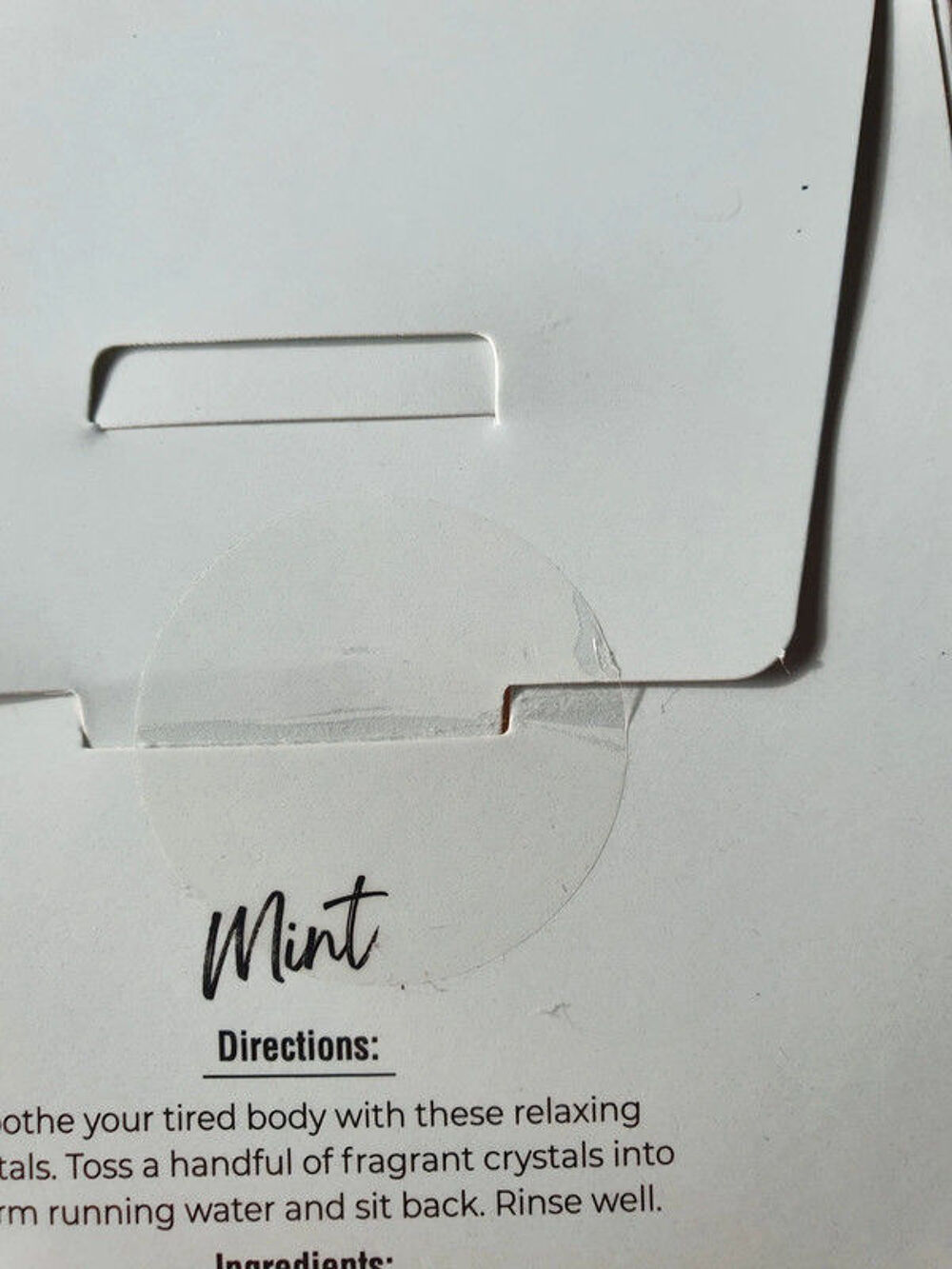Sel de bain - mint- neuf Bijoux et montres