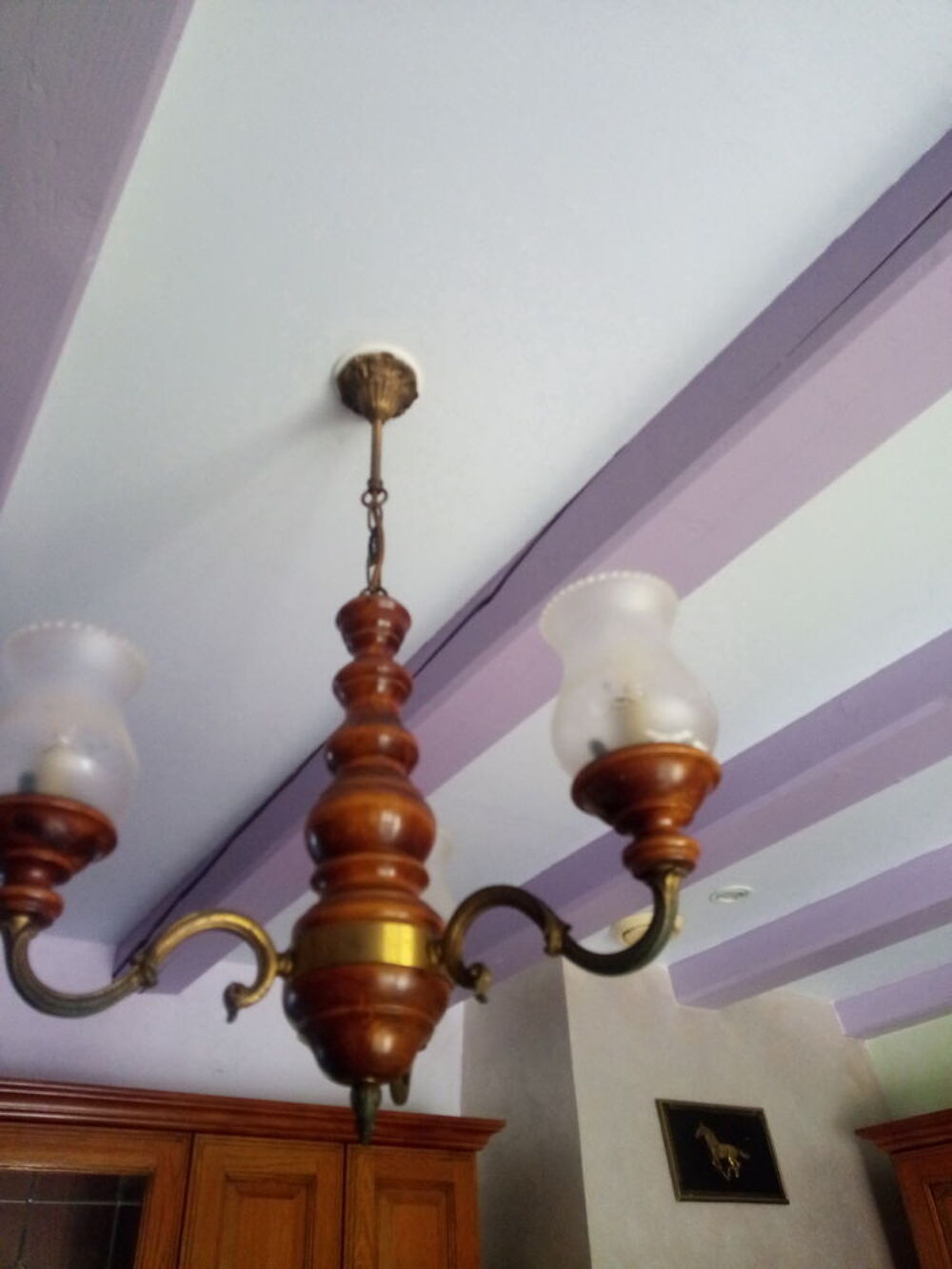 lustre rustique bois Décoration