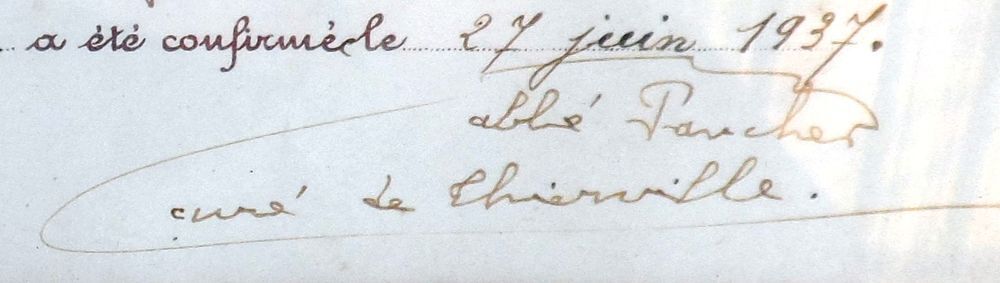 Dipl&ocirc;me religieux ancien encadr&eacute;
Jeanne Brocard Décoration