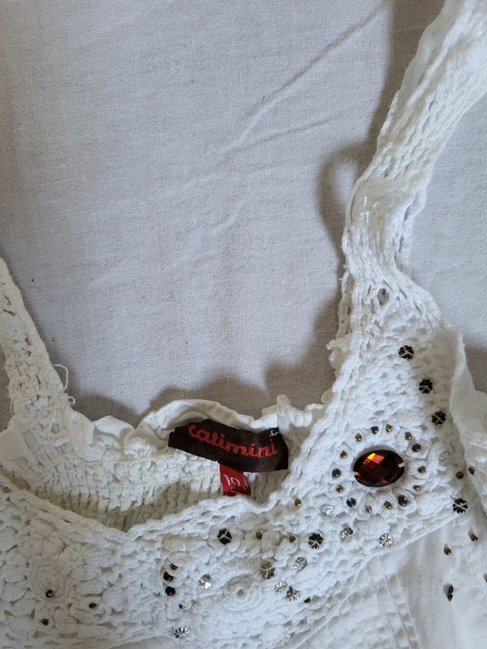 ROBE D'ETE BLANCHE CATIMINI 10 ANS Vêtements