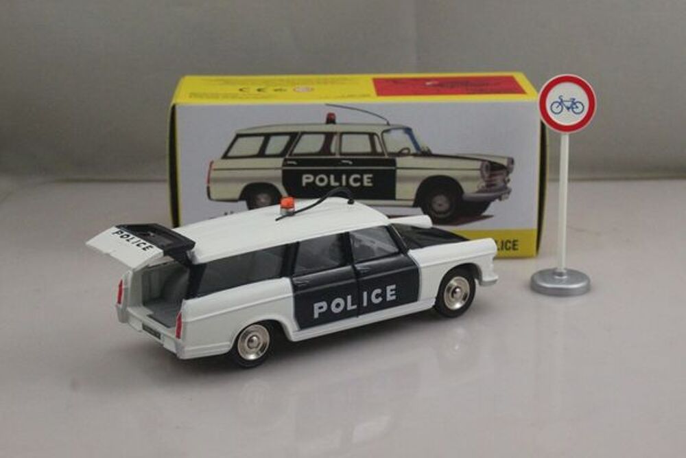 Peugeot 404 Break Police 1/43 Dinky 1429 Atlas Neuf Boite Jeux / jouets