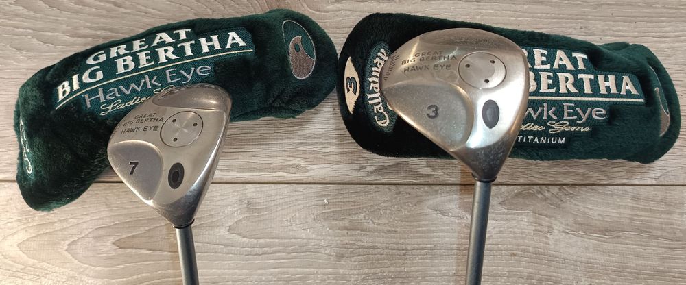 2 Bois de Golf 3 &amp; 7 Callaway Big Bertha Hawk Eye Lady Gems Sports