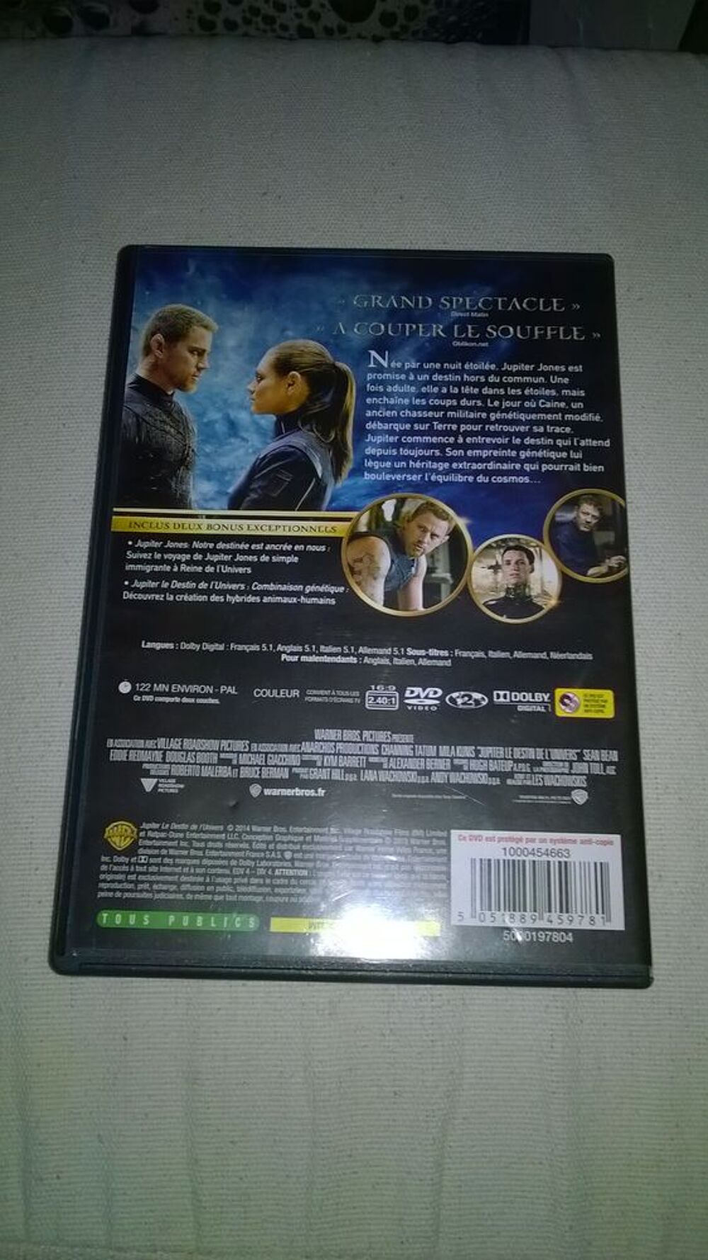 DVD Jupiter 
Le destin de l'Univers 
2014
Excellent etat
DVD et blu-ray