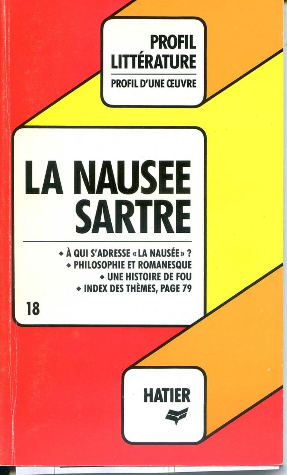 La naus&eacute;e - Sartre - profil litt&eacute;rature, Livres et BD