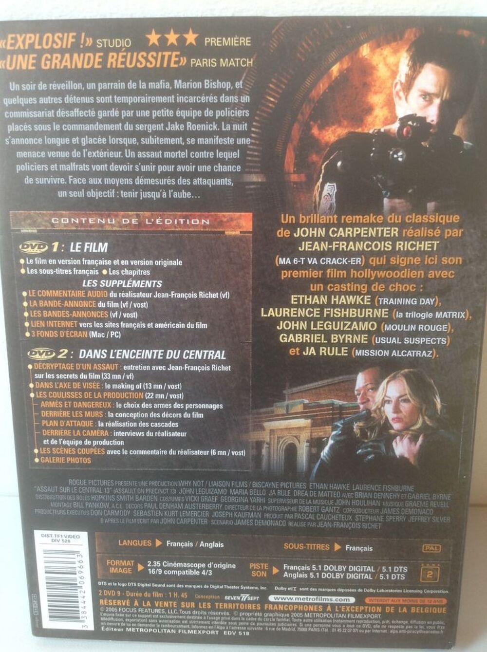 ASSAUT SUR LE CENTRAL 13 2DVDs ETAT NEUF Envoi Possible
DVD et blu-ray