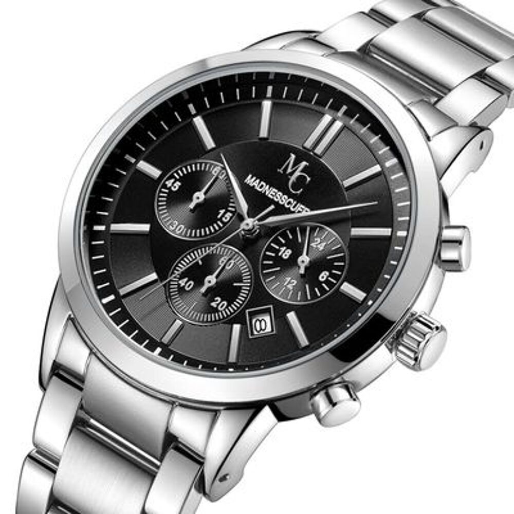 montre Madnesscuff homme &eacute;tanche chronographe date Bijoux et montres