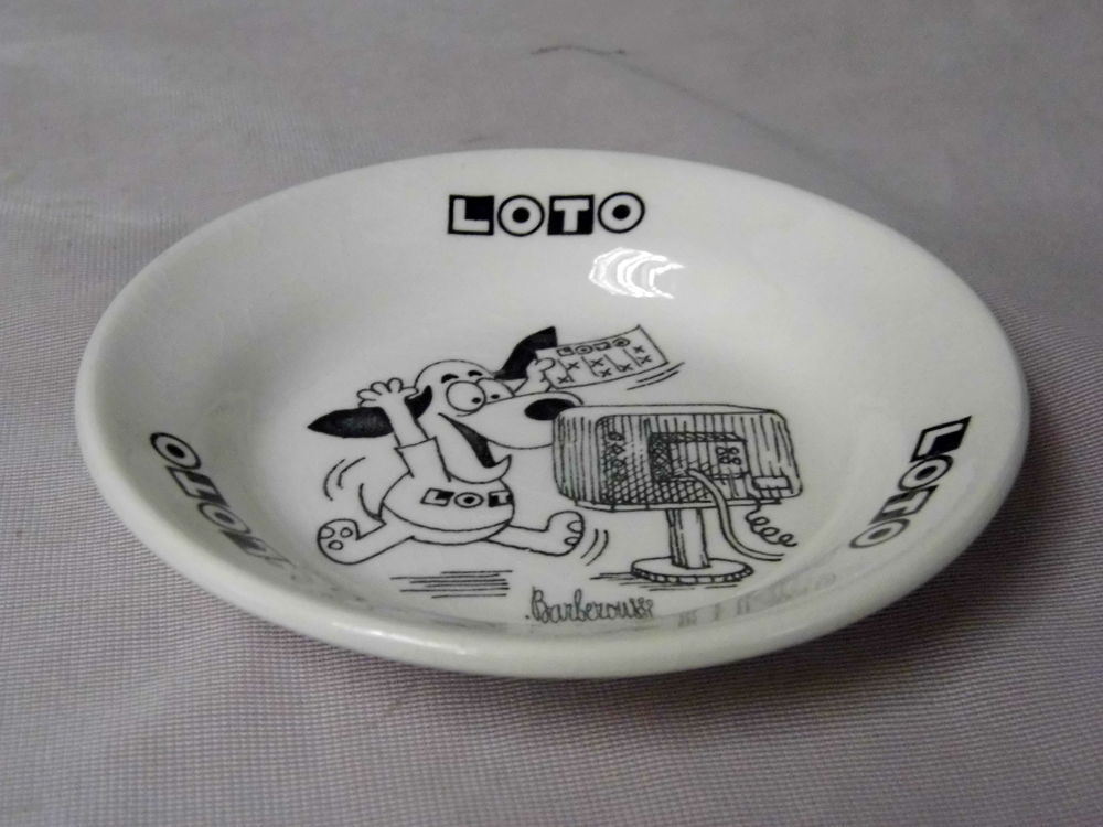 Coupelle LOTO BARBEROUSSE fa&iuml;ence GIEN VINTAGE 