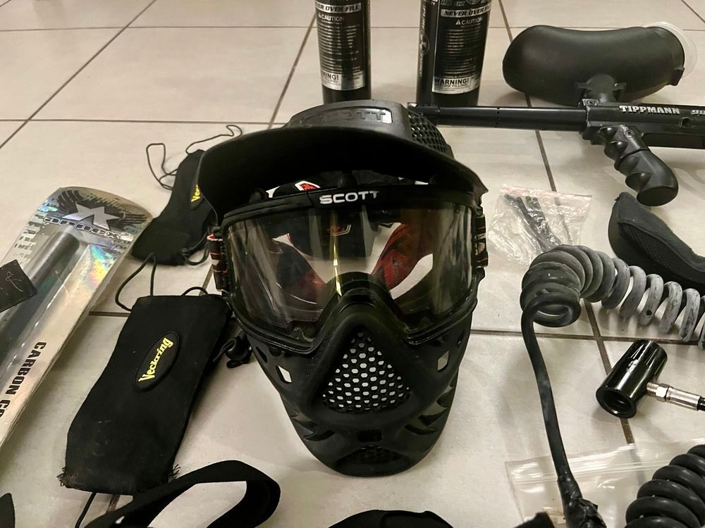 Lot paintball Tippmann 98 Custom avec canon carbone et acces Sports