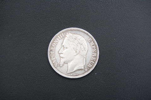 1 pièce de monnaie 5 francs en argent Napoléon lll 100 Saran (45)