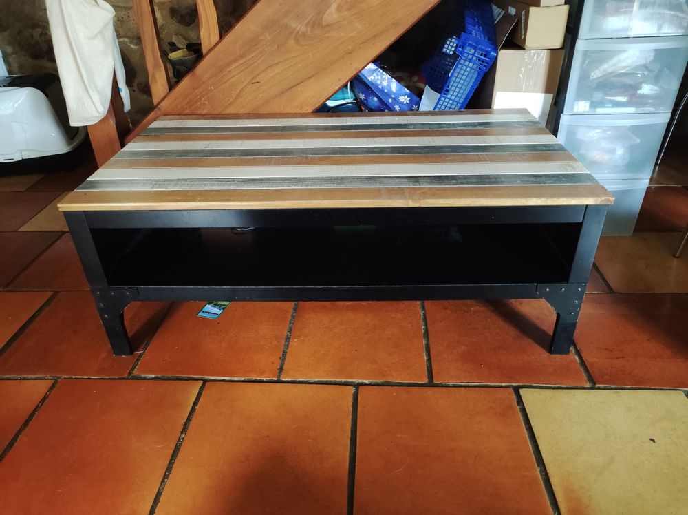 Table basse bois multicolore Meubles