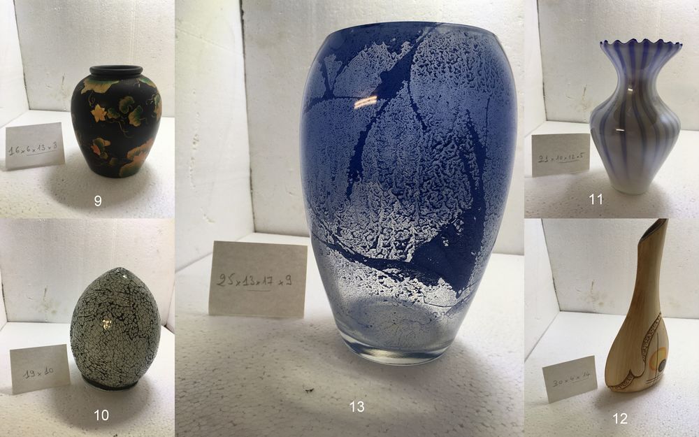 Vases verre, cristal, teint&eacute;s masse, d&eacute;coratifs Décoration