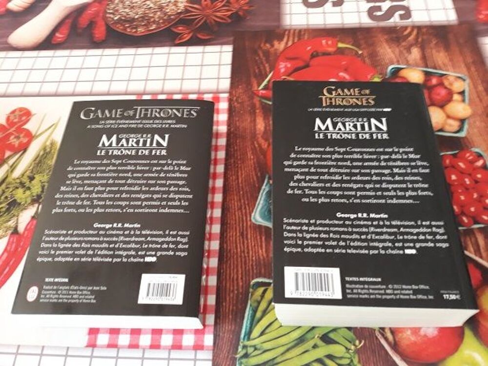 Duo lives Game of Thrones tome 1 &amp; 2 s&eacute;rie TV film goodies n Livres et BD