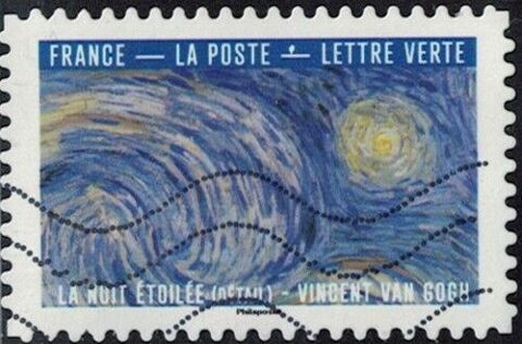 France 2026 Oblitéré Used Le Bleu dans l'Art La nuit étoilée Chesny (57)