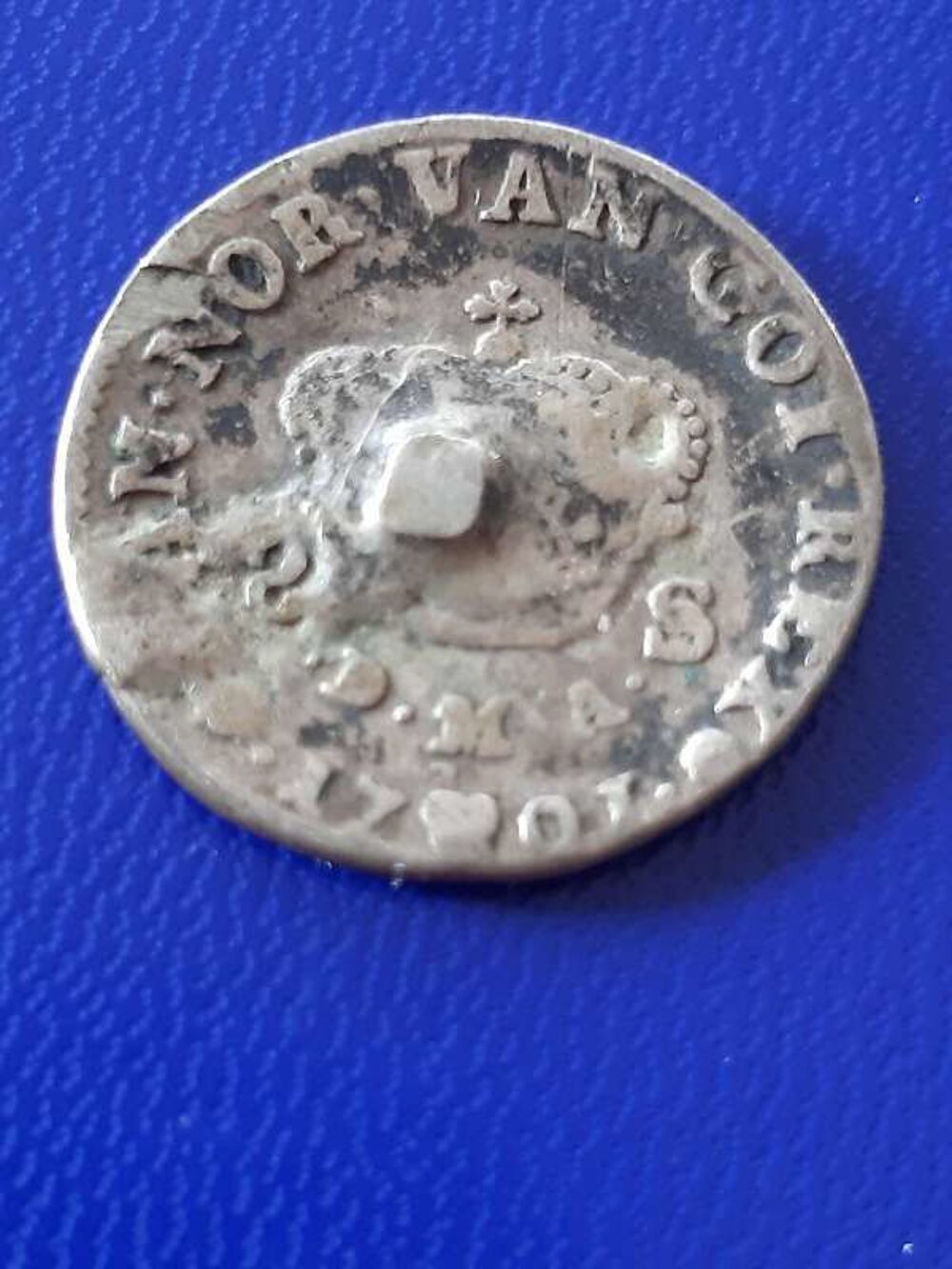 1701 Danemark 8 schilling argent 
