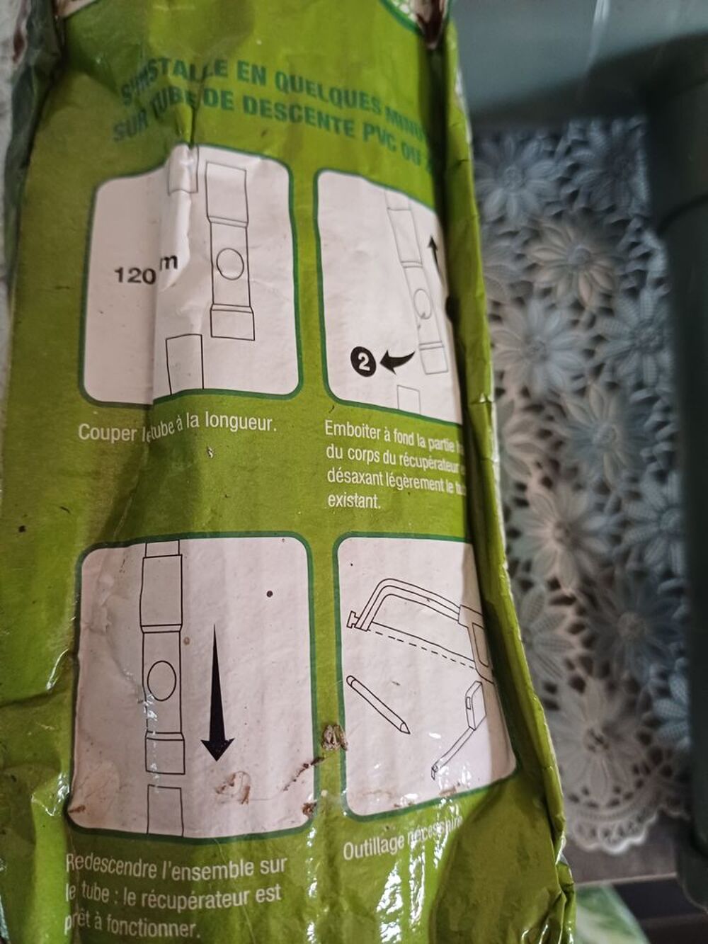 R&eacute;cup&eacute;rateur d eau &agrave; poser sur la goutti&egrave;re Jardin