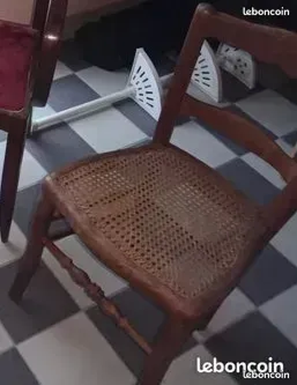 Lot de 2 chaises bois velours Meubles