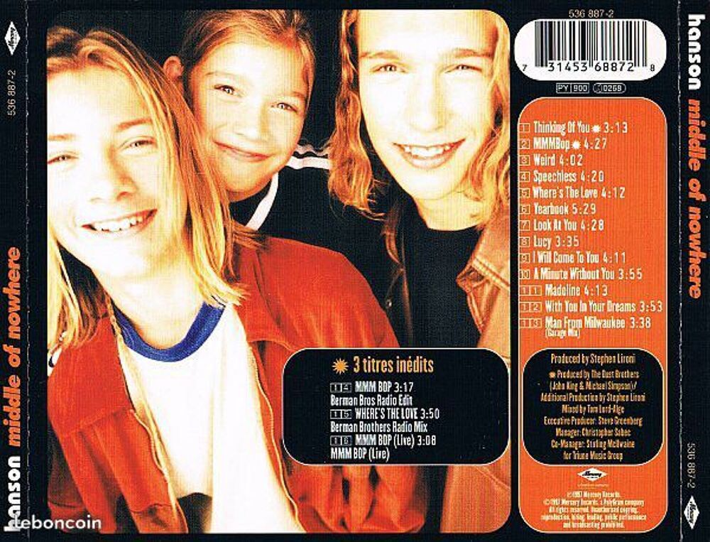 Hanson? Middle Of Nowhere(etat neuf) CD et vinyles