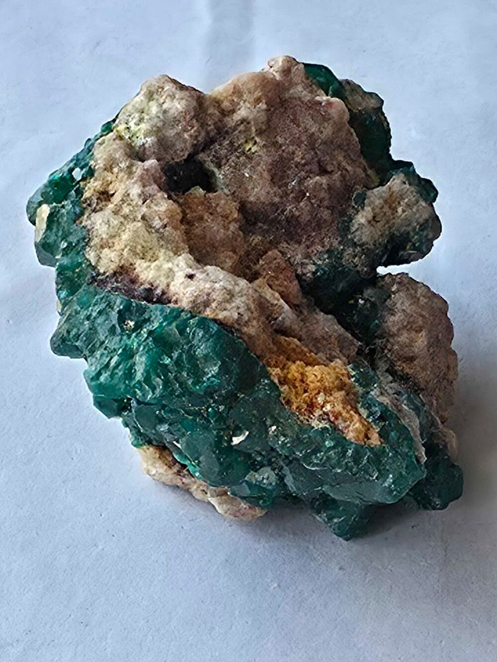 Min&eacute;ral Dioptase Cristaux Emeraude-Collection Congo 