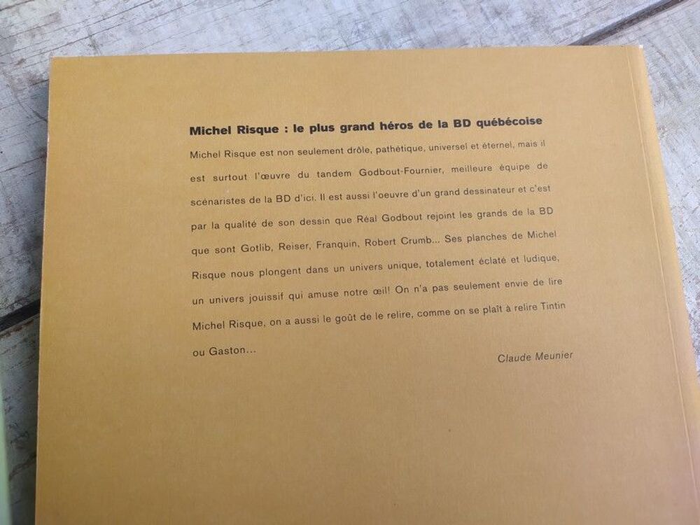 BD Bande Dessin&eacute;e Michel Risque Godbout-Fournier Livres et BD