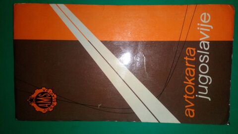 Carte Routi�re Vintage de la Yougoslavie 0 Battrans (70)
