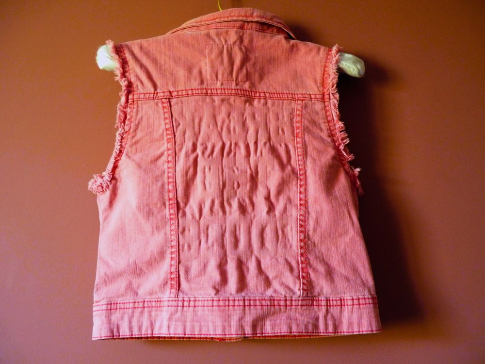 Veste jean Fille Kooka&iuml; sans manches 12 ans TBE rose Vêtements enfants