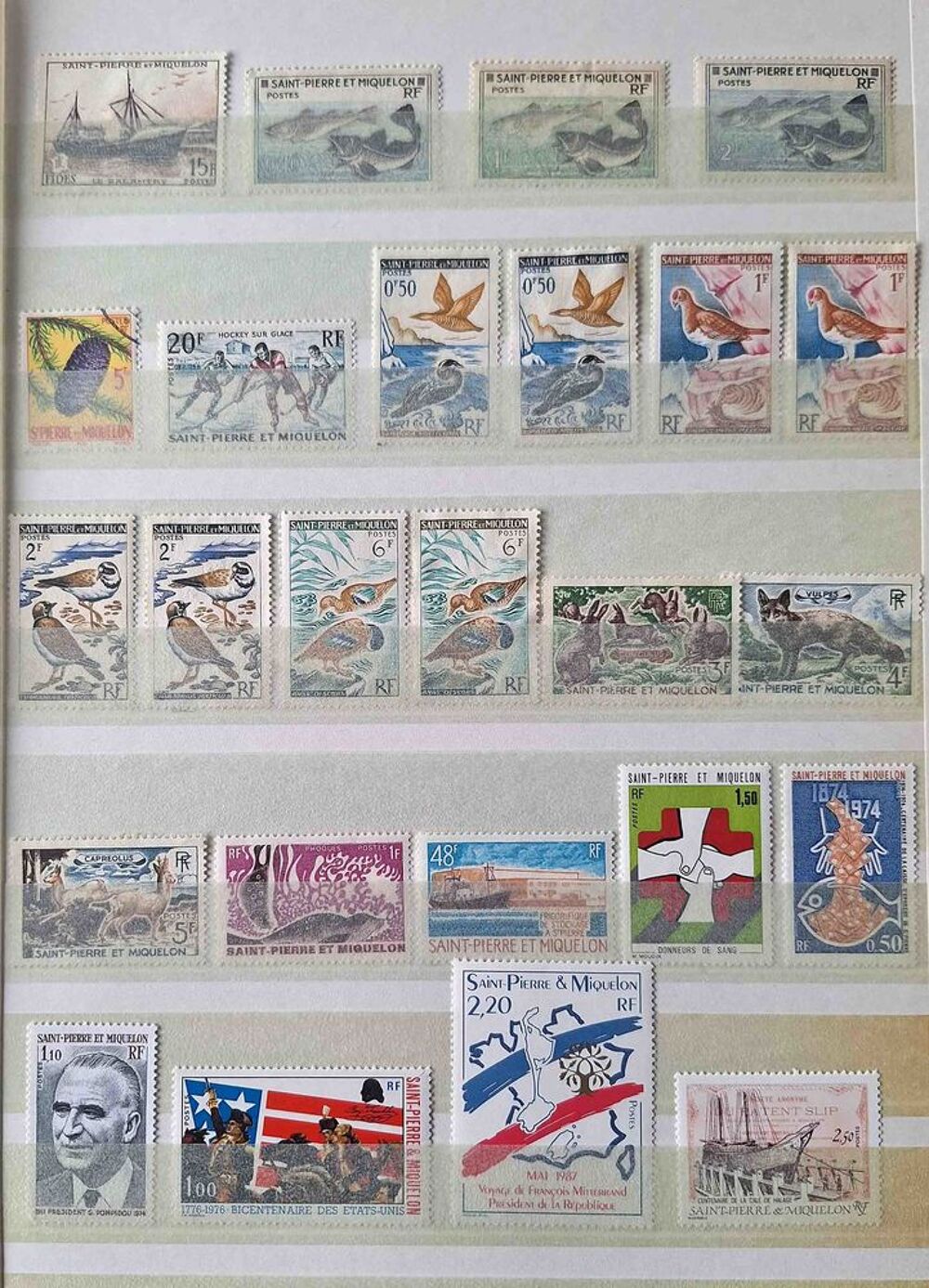 S&eacute;rie de timbres de collection de Saint-Pierre-et-Miquelon 
