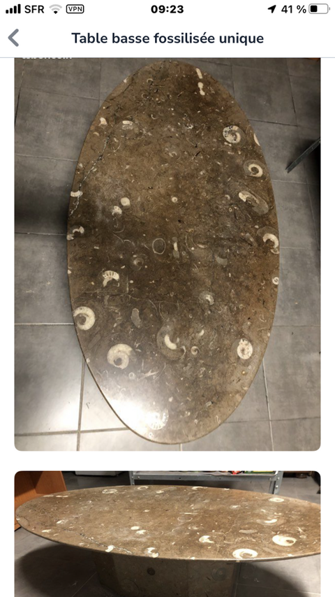 Table basse en pierre naturelle fossilise 150 Villars-les-Dombes (01)