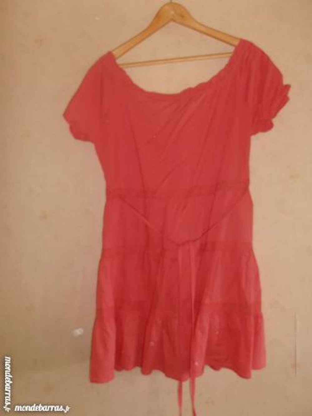 Tunique volant&eacute;e corail (41) Vêtements