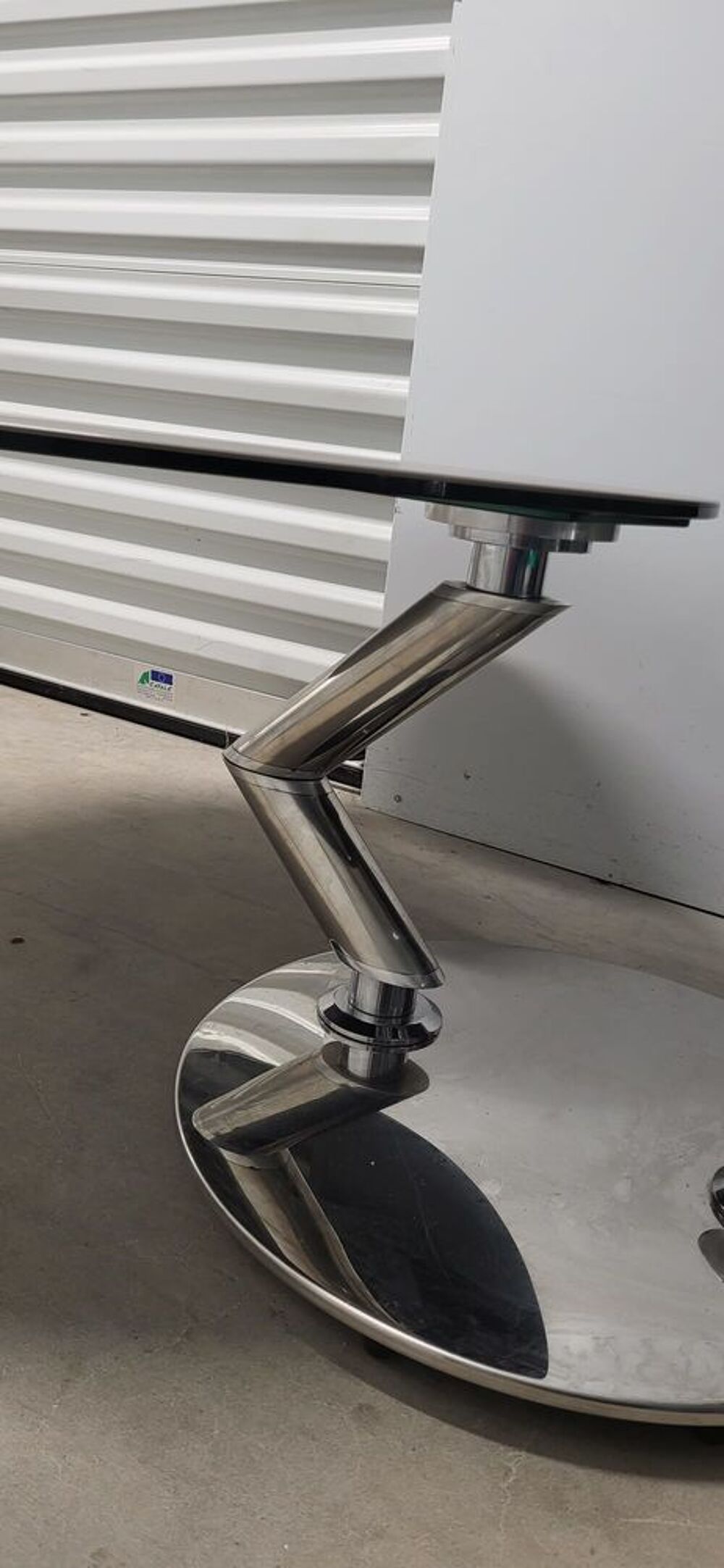 Table basse VEGA plateau c&eacute;ramique et verre Meubles