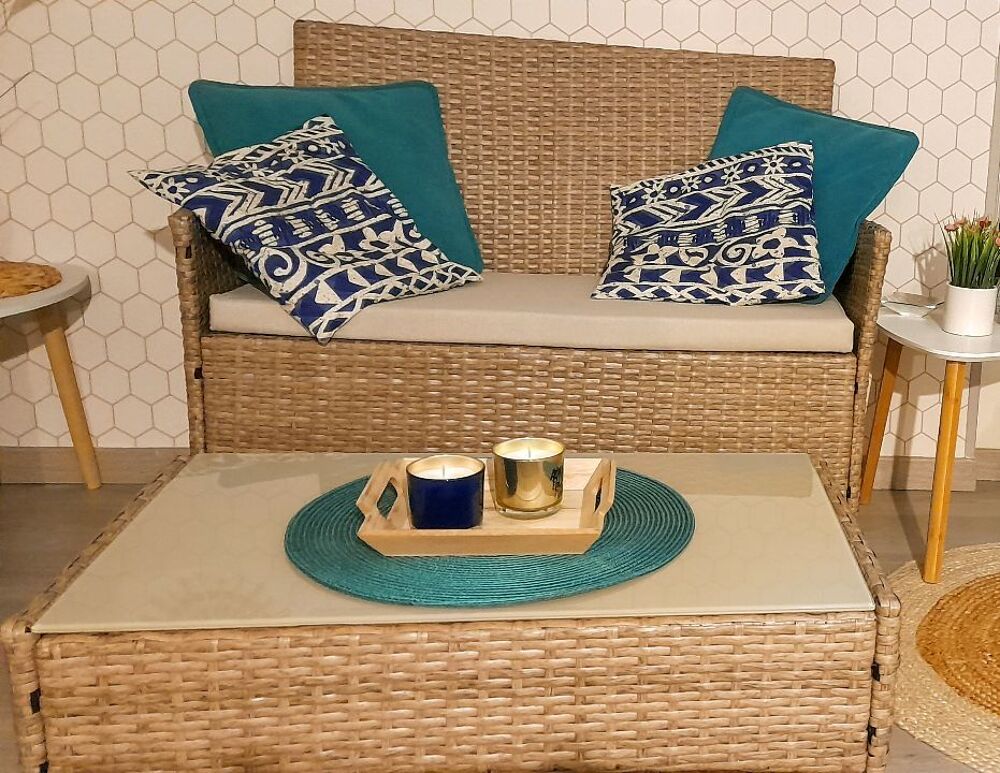 Salon de jardin 4 places Neuf resine couleur miel neuf Meubles