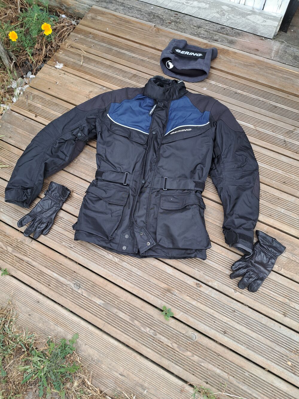 BLOUSON DE MOTO + GANTS + CACHE COU+ Sports