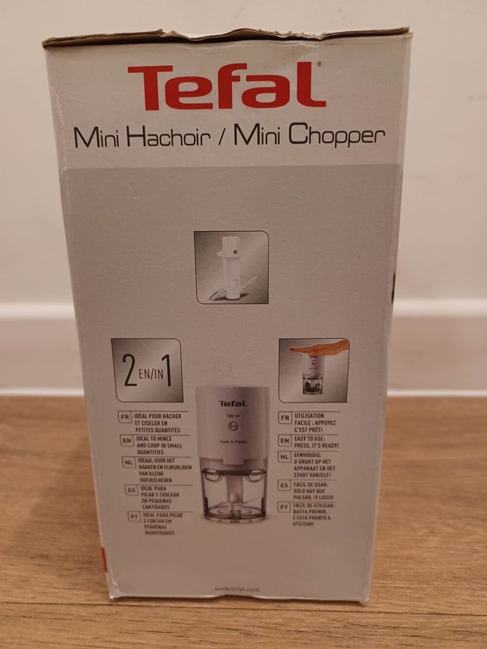 Mini hachoir &eacute;lectrique 2 en 1 TEFAL Neuf Electroménager