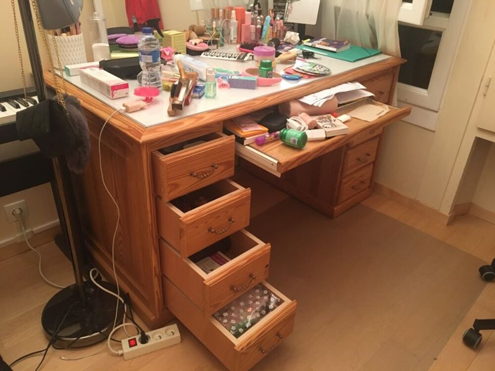 BUREAU EN BOIS D OREGON FAIT MAIN Meubles