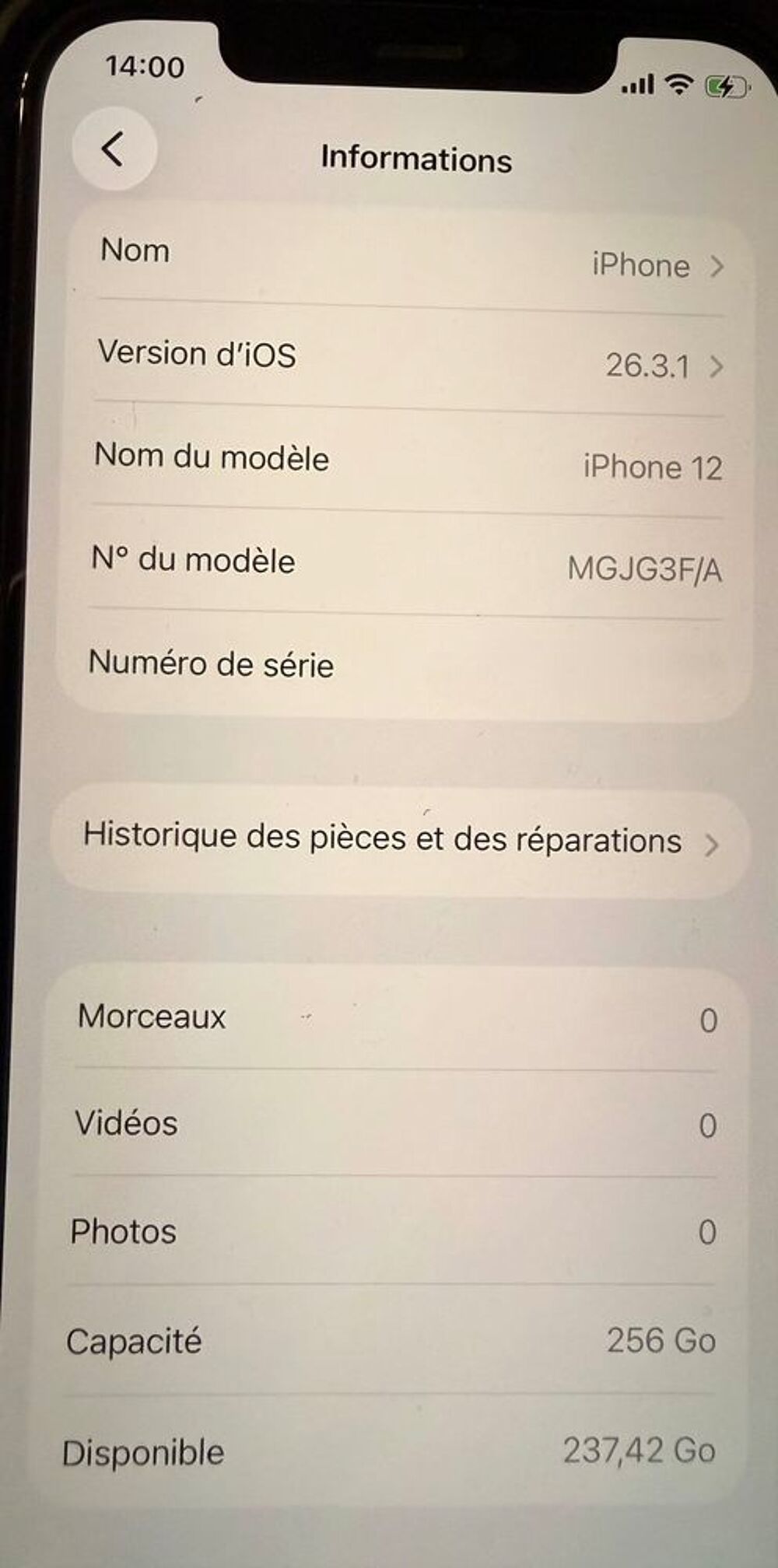 iPhone 12 256go Téléphones et tablettes