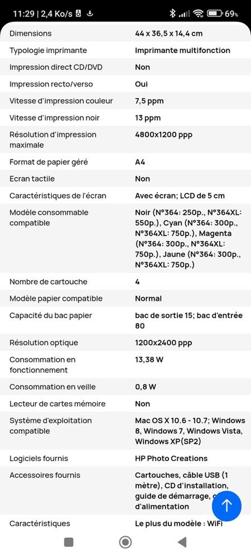 Imprimante multifonctions HP Deskjet 3520 3 en 1 Matériel informatique
