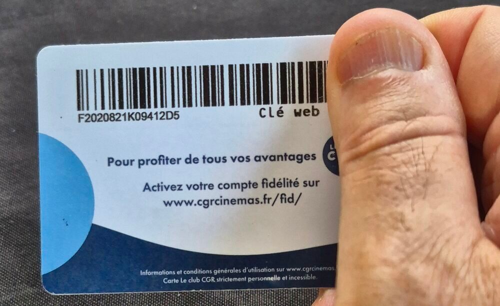 Recharge 15 places de cin&eacute;ma CGR Billetterie